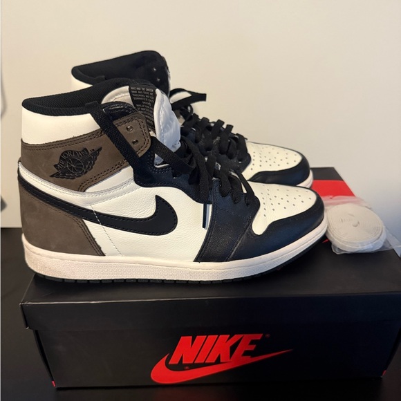 Nike Air Jordan 1 High - Black White and Brown -Authentic
